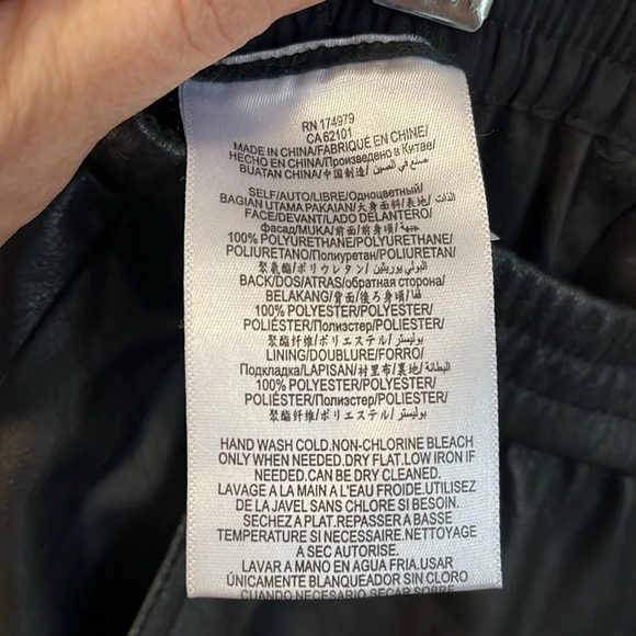 BCBGMAXAZRIA Faux Leather Carpenter Cargo Pants, Size M - Picture 15 of 16